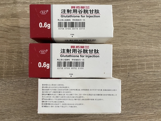 Haut der hohen Qualität, die Einspritzungs-L-Glutathions-Einspritzungs-Peptid von der pharmazeutischen Fabrik der Marke weiß wird